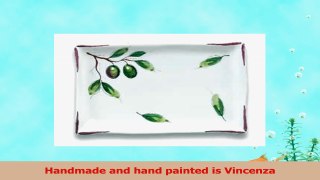 Hand Painted Rectangular Tray With Olives From Italy a3511850