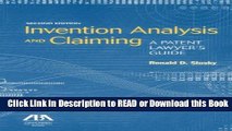 BEST PDF Invention Analysis and Claiming: A Patent Lawyer s Guide Book Online