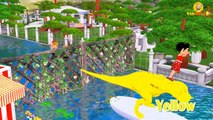 3D Dinosaurios Color Canciones para los Niños | los Dedos de la Familia de las Rimas de Dinosaurios de dibujos animados de Colores para k