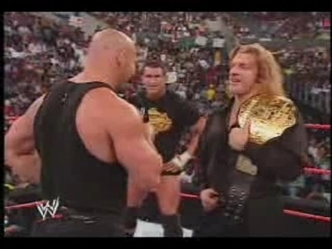 WWE - Goldberg mocks Triple H at RAW