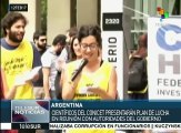 Docentes argentinos convocan paro y marcha nacional contra el pdte.
