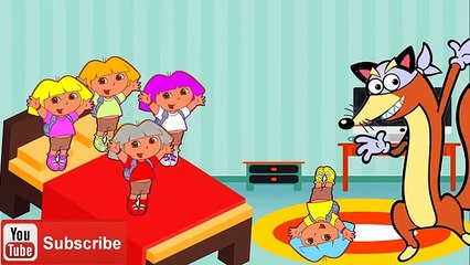 five little dora jumping on the bed | 5 Little Monkeys Jumping on the bed Song