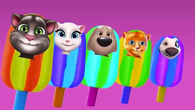 Talking Tom Finger Family Song Talking Angela, Talking Ben, Talking Ginger and Talking Hank for kids