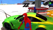 COLORS SPADERMAN & COLORS SUPER CARS MERCEDES BENZ NURSERY RHYMES KIDS SONGS MEGA PARTY with Action