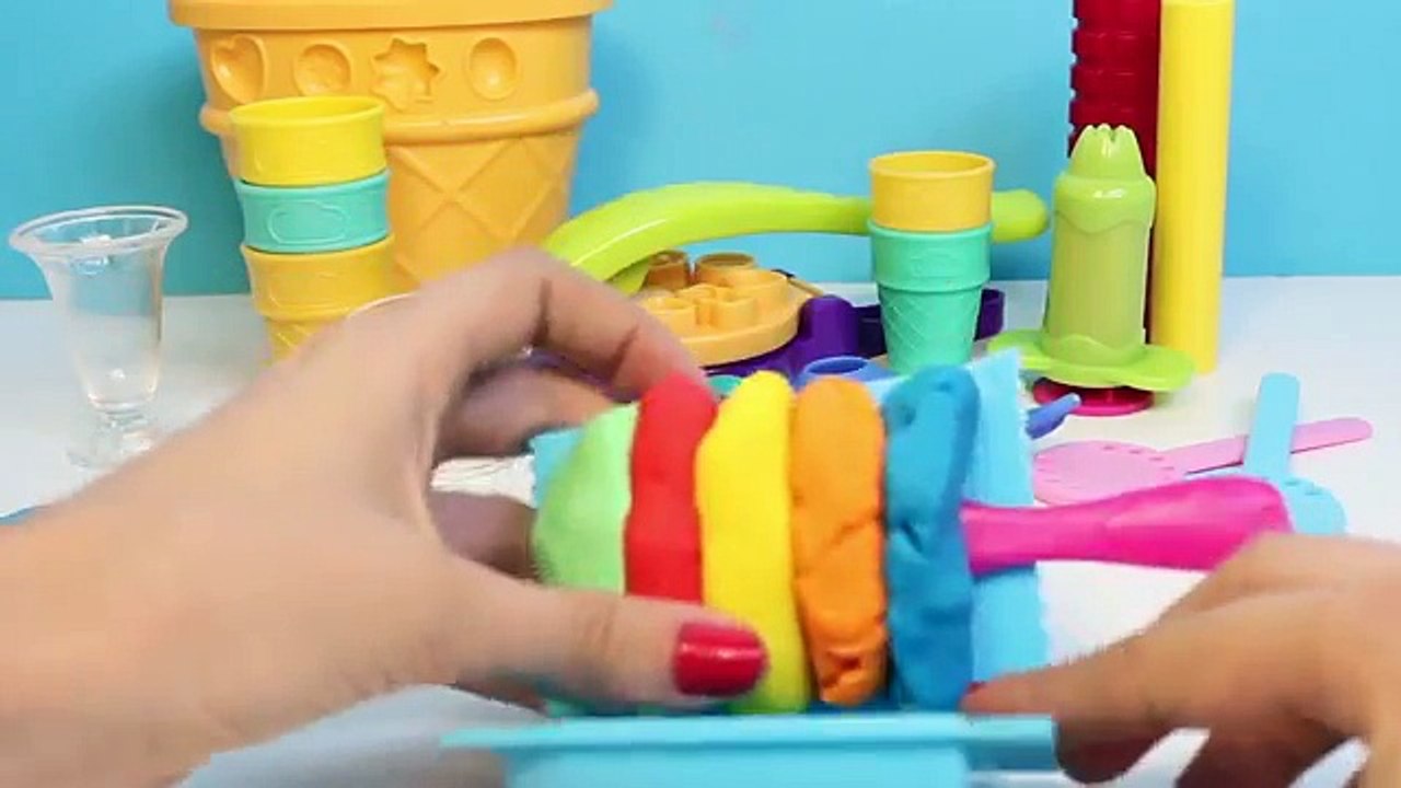 Play Doh Popsicles Ice Cream Play Doh Scoops n Treats Playdough Rainbow Popsicle Hasbro Toys Review