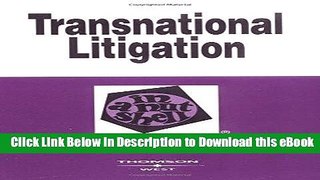 [Read Book] Transnational Litigation In a Nutshell Kindle