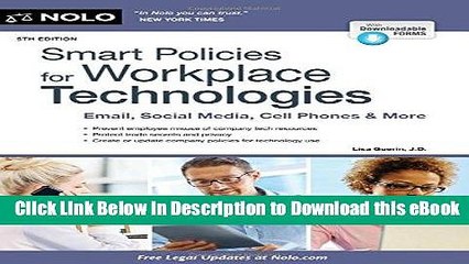 Download Video: EPUB Download Smart Policies for Workplace Technologies: Email, Social Media, Cell Phones   More