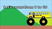 Learning Numbers Counting 1 to 10 with Monster Truck School Buses cartoon