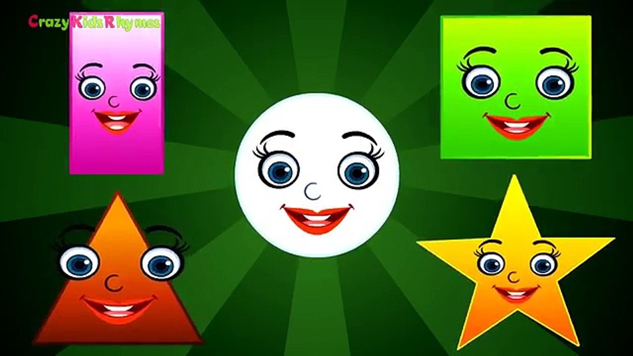 Shapes Songs For Kids Nursery Rhymes Cartoons Animation | Shapes Rhymes For Preschool Kids