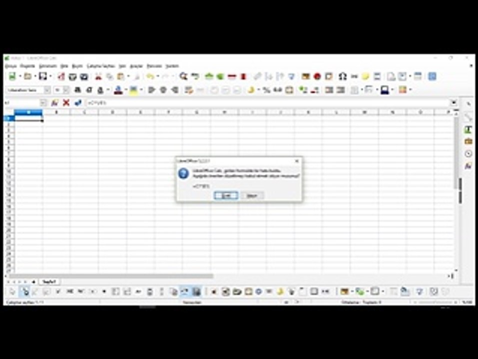 48 Ders-LibreOffice Calc Hata 510 ve #SAYI0! hatası çözümü