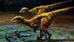 Raptors en 3D réalistes dans un spectacle de dinosaures