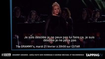 Grammy Awards 2017 : Adèle rate son hommage à George Michael et recommence (vidéo)