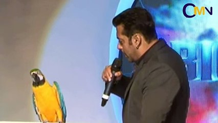 Salman Khan With Radhey The Talking Parrot -