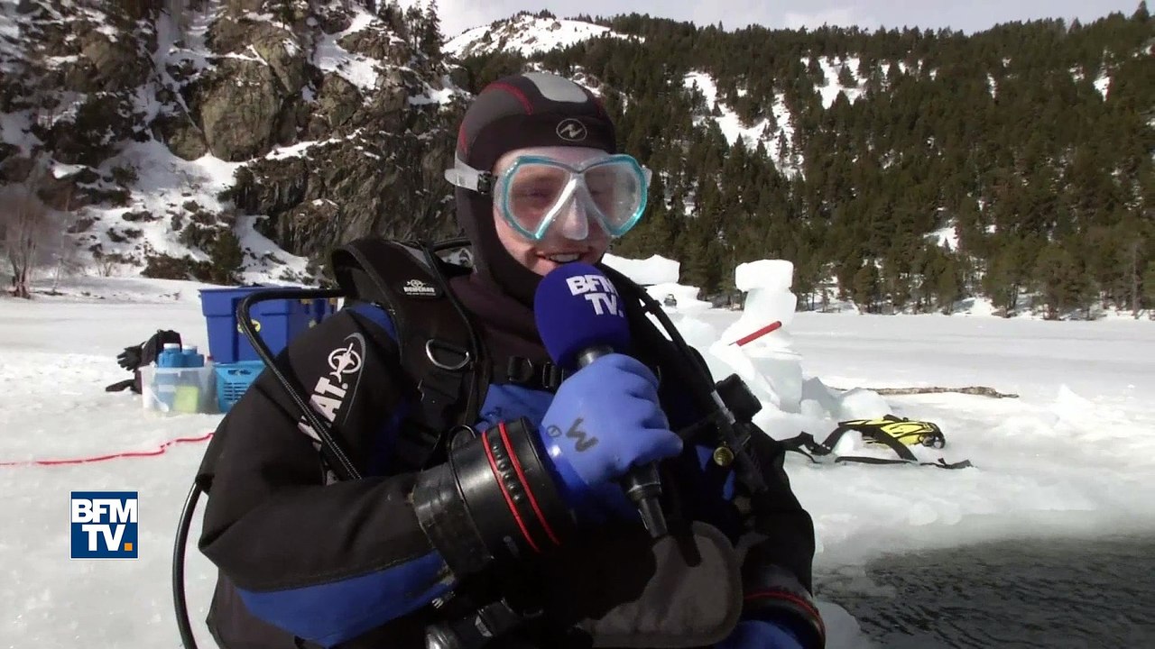 BFMTV a testé la plongée sous la glace… Claustrophobes et frileux s'abstenir
