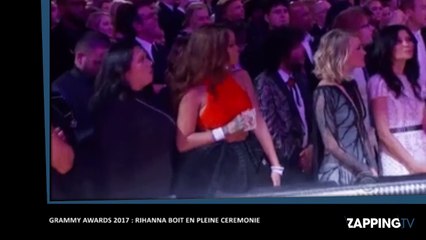 Grammy Awards 2017: Rihanna ivre pendant la cérémonie, elle sort sa flasque (Vidéo)