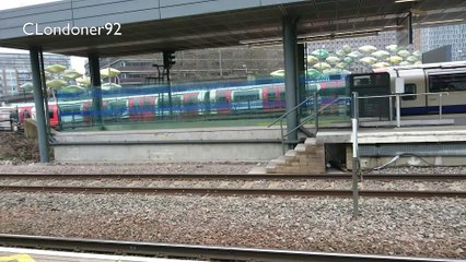 Trains at Stratford station February 2017