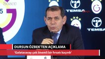 Dursun Özbek'ten önemli açıklama
