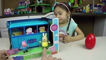 NEW PEPPA PIG SCHOOL BUS PLAYSET SURPRISE EGG Peppa Pigs School Kids Toys Unboxing Toy Opening Fun
