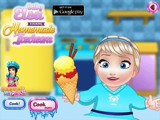 Elsa Baby Cooking Icecream | Disney Frozen Game - Best Games for Kids