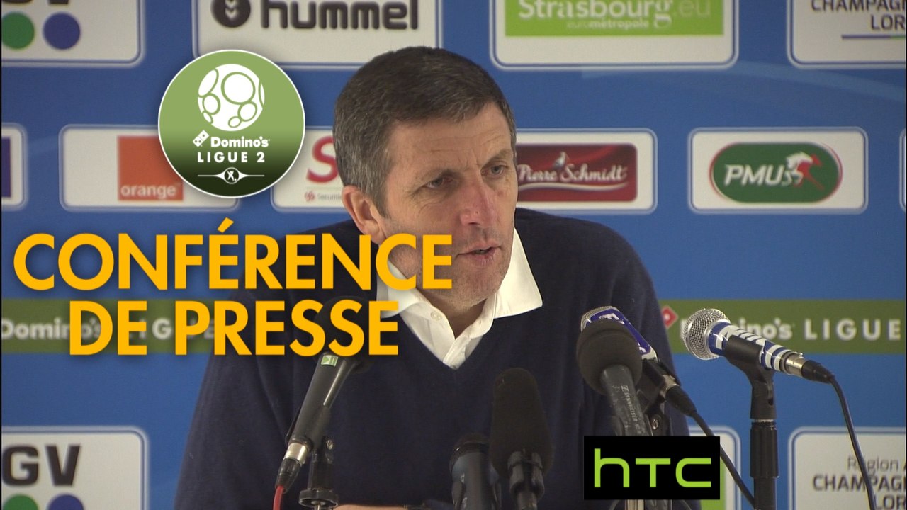 Conférence de presse RC Strasbourg Alsace - US Orléans (3-2) : Thierry LAUREY (RCSA) - Didier OLLE-NICOLLE (USO) - 2016/2017