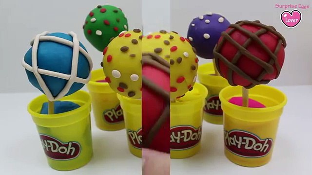 Play Doh Lollipop Surprise Doc Mcstuffins Lambie Mr McStuffins Monster Disney Princess Surprise Toys