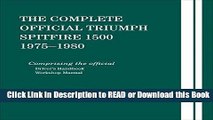 [Download] The Complete Official Triumph Spitfire 1500: 1975, 1976, 1977, 1978, 1979, 1980 Free