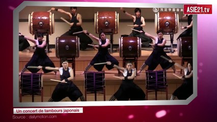 Un concert de tambours japonais