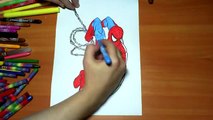Человек-паук новые раскраски для малышей цветы Супергерои Раскраска цветные маркеры фломастеры карандаши