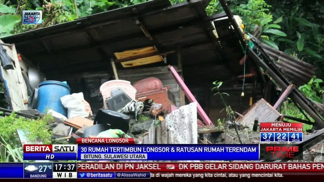 Puluhan Rumah di Bitung Rusak Diterjang Longsor