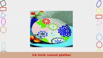 Tag Azure 14Inch Diameter Round Platter HandPainted Earthenware db81ed0e