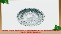 Heavy Duty Stainless Steel Decorative Round Tray 12 Inch Whirl Design e5770b55