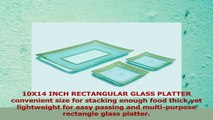 GAC Tempered Glass Tray Rectangular Glass Platter Break and Chip Resistant  Oven Safe  13a61508