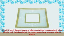 GAC Large 13 Inch Tempered Glass Tray Square Glass Platter Break and Chip Resistant  c4af9ce6