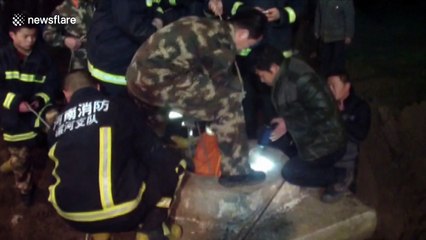 Firefighters rescue teenage girl stuck in well for eight hours