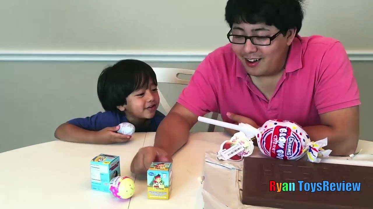 Giant Hershey chocolate eggs with surprise toy giant Disney Cars Minions