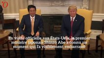 Quand Donald Trump broye la main du premier ministre japonais Shinzō Abe