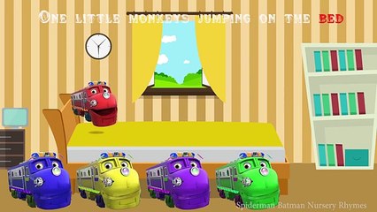Chuggington Wilson Jumping on the Bed - Five Little Monkeys Jumping on the Bed Nursery Rhymes