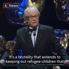 Ken Loach uses his BAFTA speech to offer a critique of the Government's refugee policy