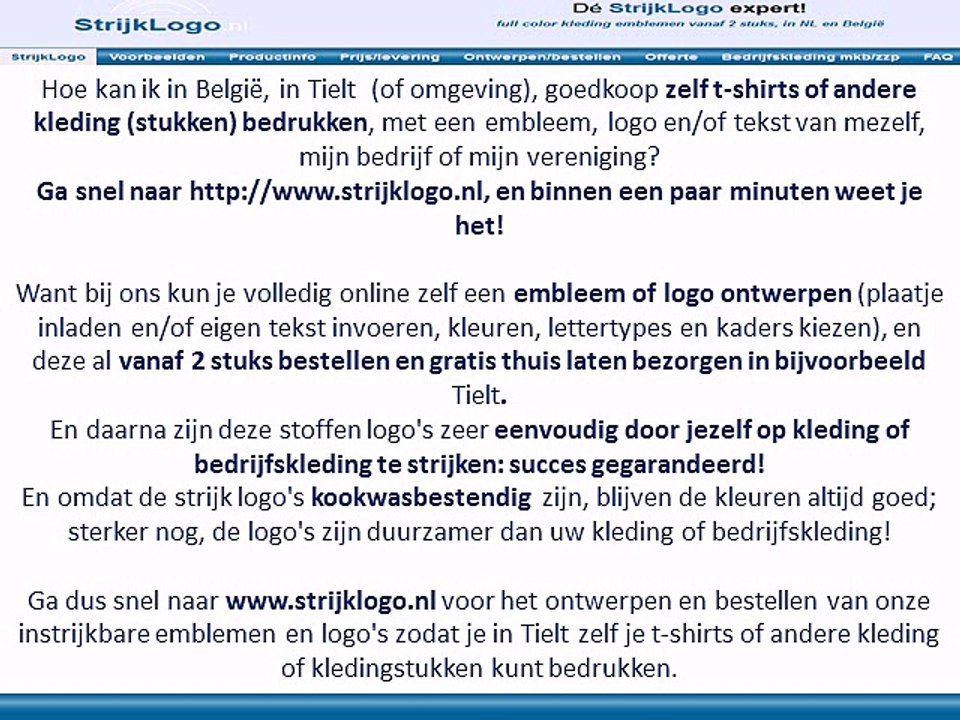Zelf kleding bedrukken Tielt