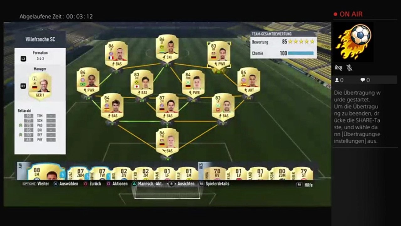 PS4-Live-Übertragung von CR7-LM10-SA