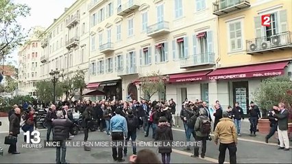 "Il faut que l'on reste déterminés" : Marine Le Pen en campagne à Nice, sur les lieux de l'attentat
