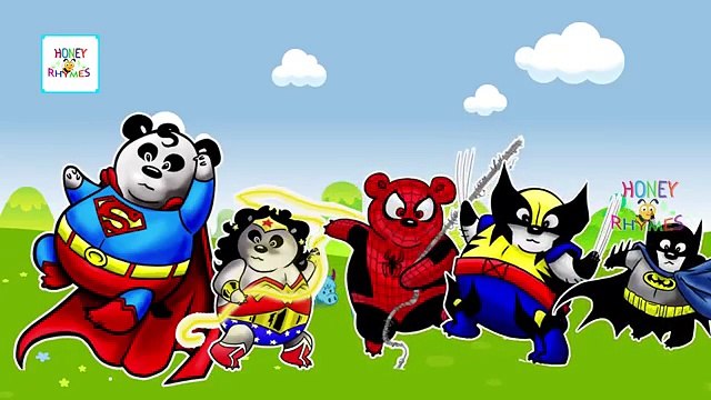 Panda Superheroes Lego Ninjago Finger Family Rhymes | Funny Full Cartoon Animation Children Songs