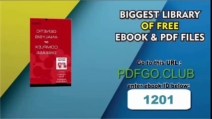 Genetic Analysis of Complex Disease 2nd Edition