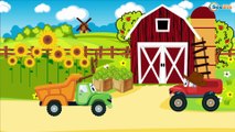 El Tractor es Rojo y sus amigos - La zona de construcción - Dibujos animados de Coches Para Niños