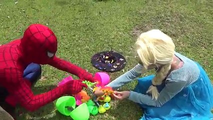 Spiderman & Elsa & Captain ! w/ Batman & Hulk Get a PINOCCHIO NOSE ! Superheroes in Real Life :)