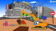 ✔ Carritos Para Niños. Excavadora. Caricaturas de carros / Dibujos animados educativos ✔