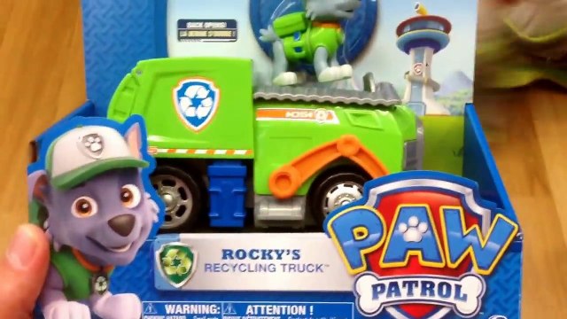 PAW PATROL Rockys Recycling Truck TV Show Character Action Figure & Vehicle Set / Toy Review