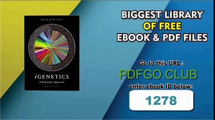 iGenetics_ A Molecular Approach (3rd Edition) 3rd Edition