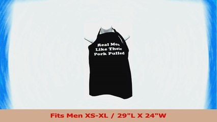 BBQ Bud Mens Fun Grilling Apron Real Men Like Their Pork Pulled Black 1e1c378c