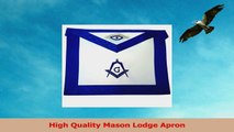 Blue Lodge Freemasons Apron Royal Blue Grosgrain Ribbon Borders Hand Embroidered MAMR1 09afefe0